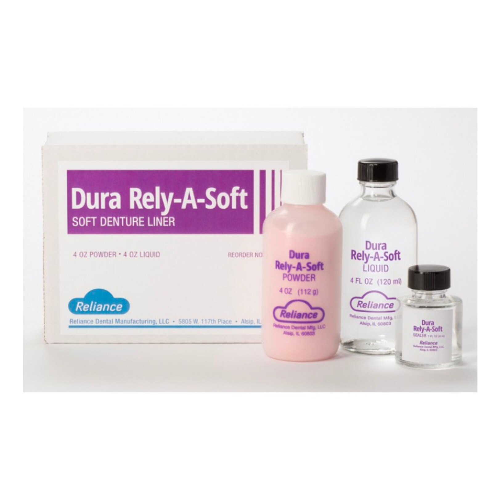 Dura Rely-A-Soft Denture Liner P/L Pink 4oz - Dura Rely-A-Soft Denture Liner P/L Pink 4oz - Image 1