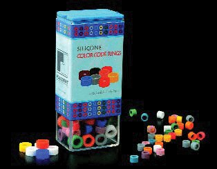 Silicone Color Code Rings, Large, Assorted Pack, 100/Pk, INCRLG - Silicone Color Code Rings, Large, Assorted Pack, 100/Pk, INCRLG - Image 1