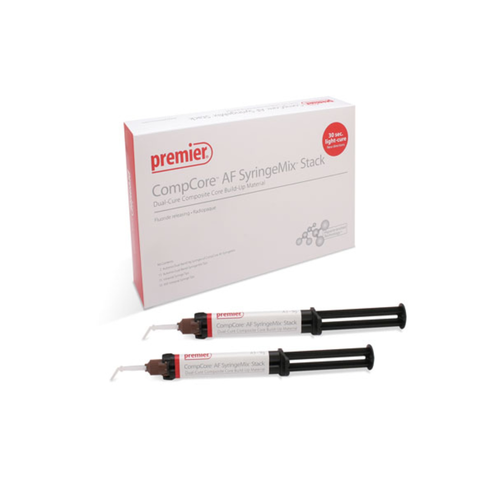 CompCore AF SyringeMix STACK Core Build-Up Material, Dual-Cure, Intro Kit, 9 g, A3, 2/Pk, 3001513 thumbnail 10