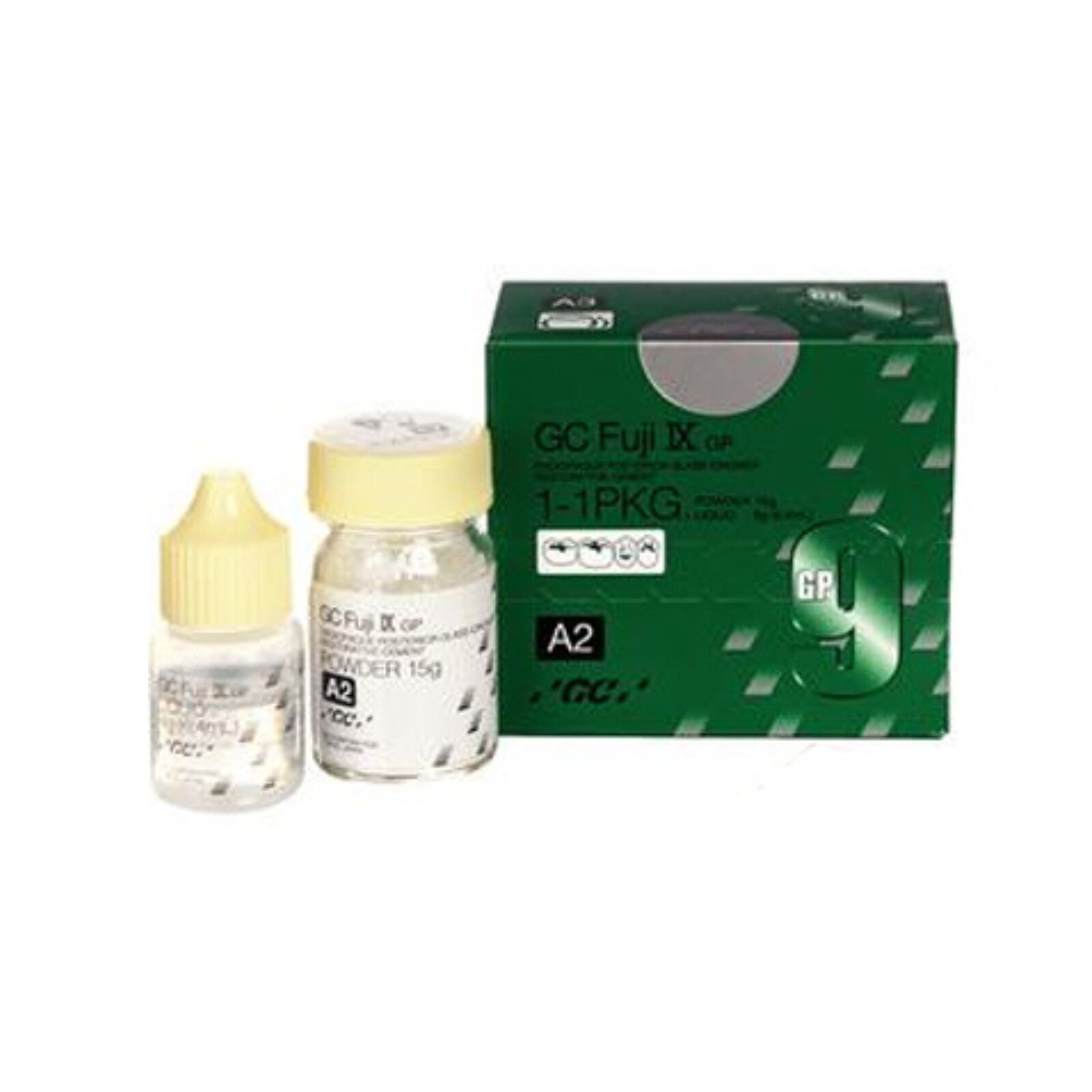 Fuji IX GP Glass Ionomer Restorative, Self-Cure, Regular Set, 1:1 Standard Pack, 15 g, A2, 1/Pk thumbnail 9