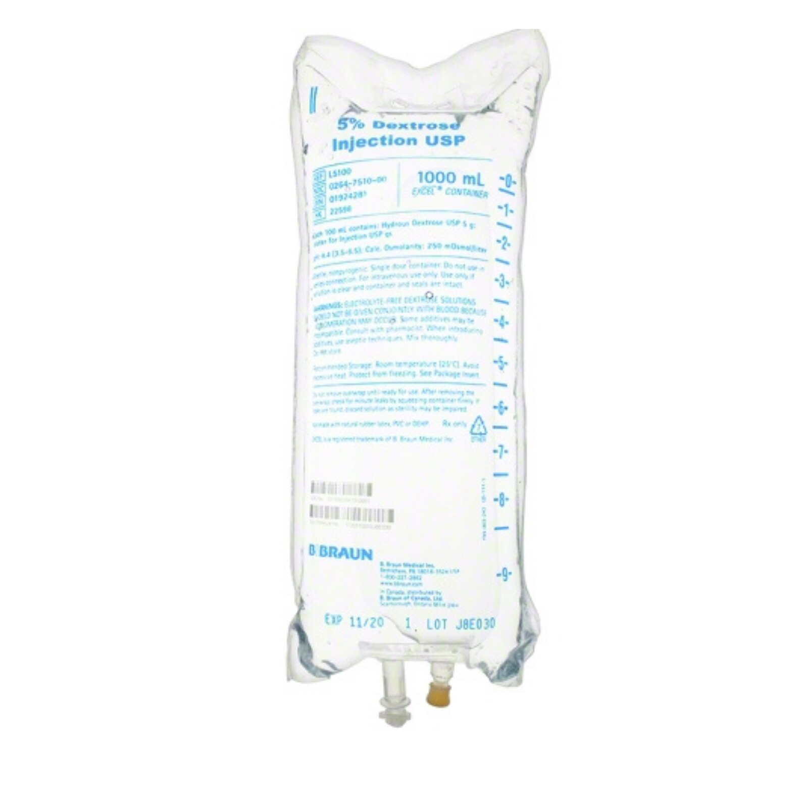 Injection Solution Dextrose 5%/Sodium Chloride 0.9% 500mL Each Ea product image