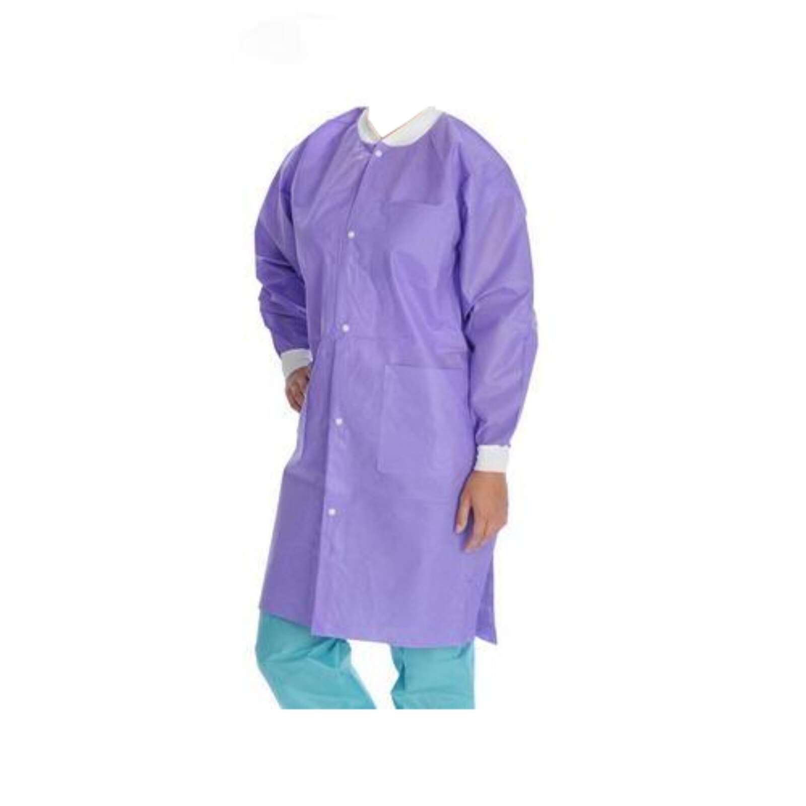 Extra-Safe Purple LabCoat XX-Large Fluid Resistant AAMI Level 3 Pack of 10 thumbnail 2