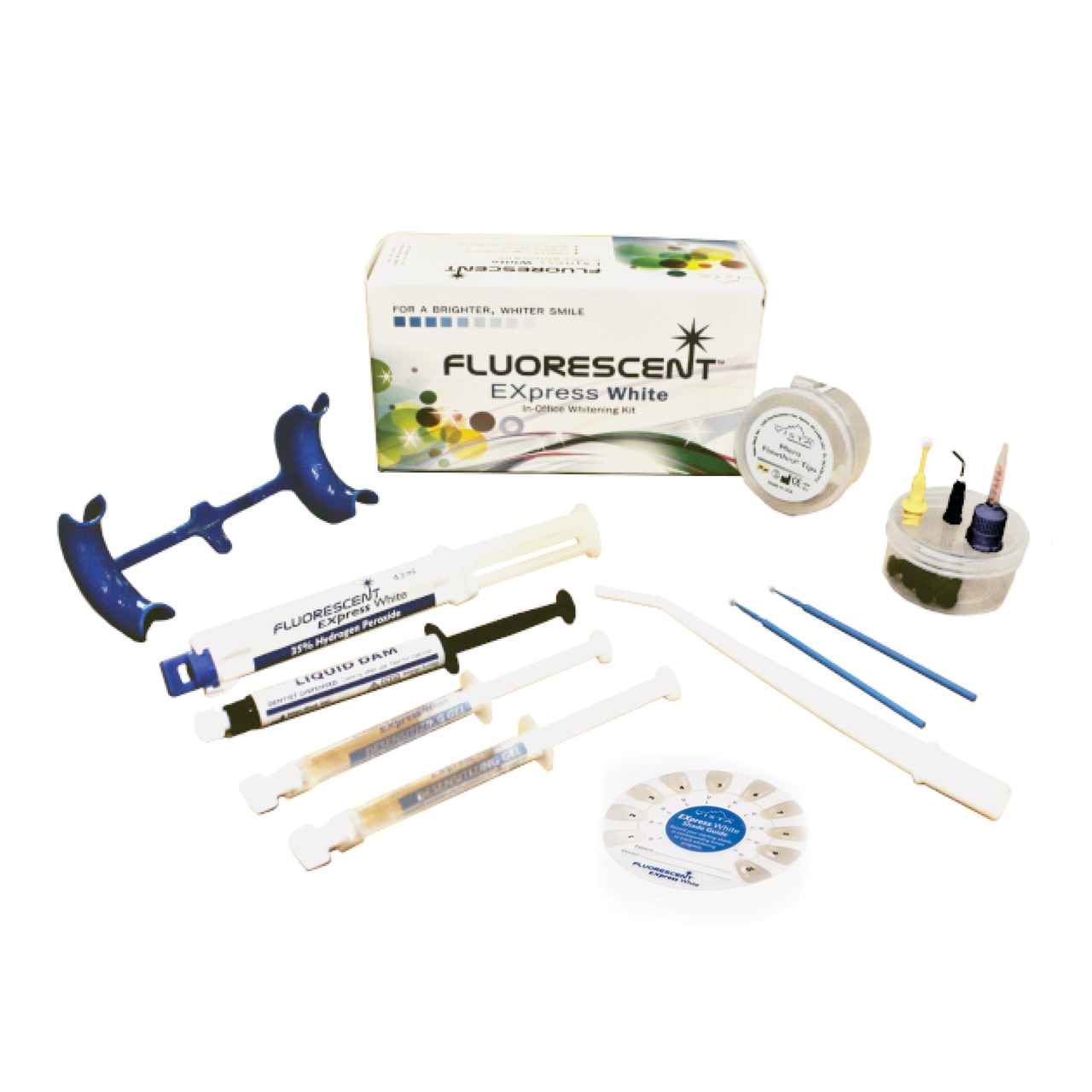 Fluorescent EXpress White In Office Whitening System Patient Kit 35% Hyd Prx Ea thumbnail 9