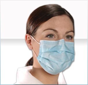 AlphaAir Mask ASTM Level 3 Anti-Fog Blue 50/Bx product image