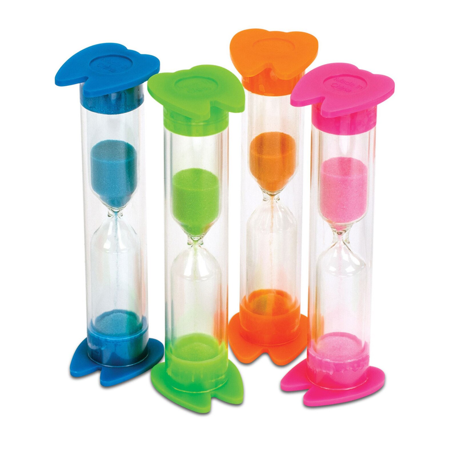 2-Minute Tooth Sand Timers In 4 Assorted Colors 44/box 3-1/2" Tall , 10-16719 - 2-Minute Tooth Sand Timers In 4 Assorted Colors 44/box 3-1/2" Tall , 10-16719 - Image 1