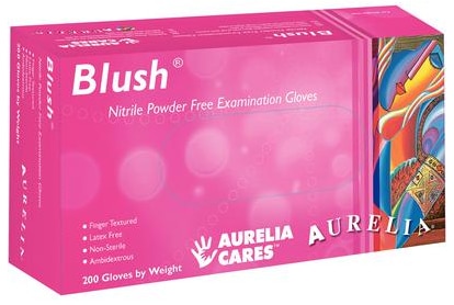 Aurelia Blush Nitrile Glove Small 200/Box 78886 thumbnail 4