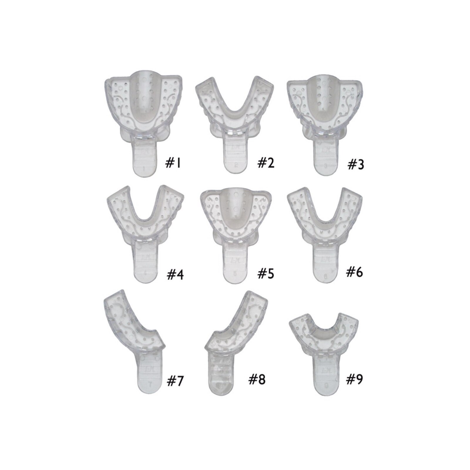 Vista Clear Plastic Impression Tray #2 Lg/Lower 12/Bg, 310002 product image