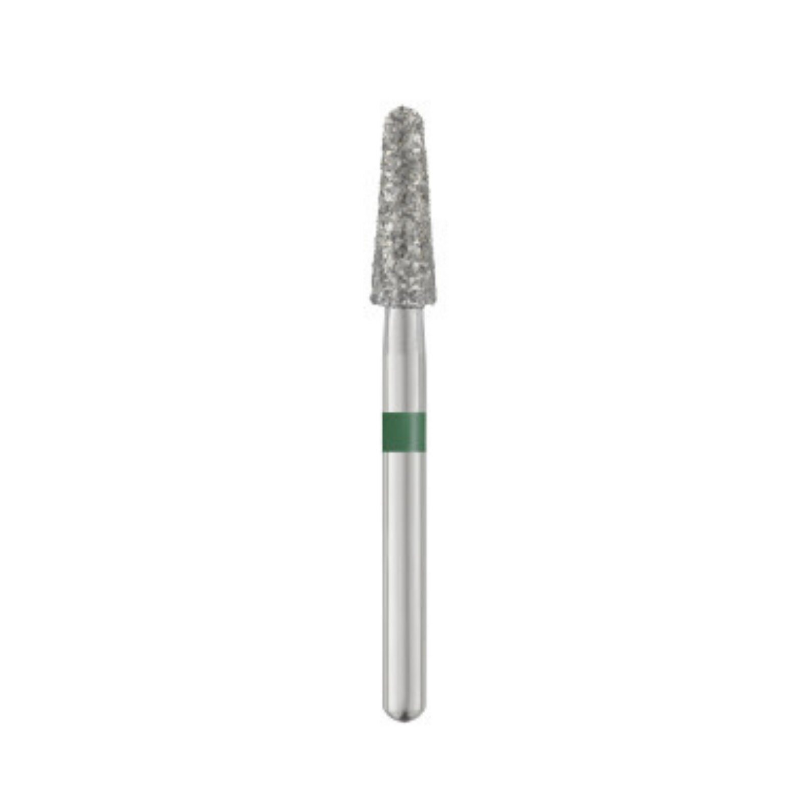 Piranha Diamond Single-Use Burs, FG, Round End Taper, # 855-025, 2.5 mm, Coarse, Green, 25/Pk, 855-025C thumbnail 3