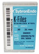 SybronEndo K-Files SS 21mm #20 6/Bx