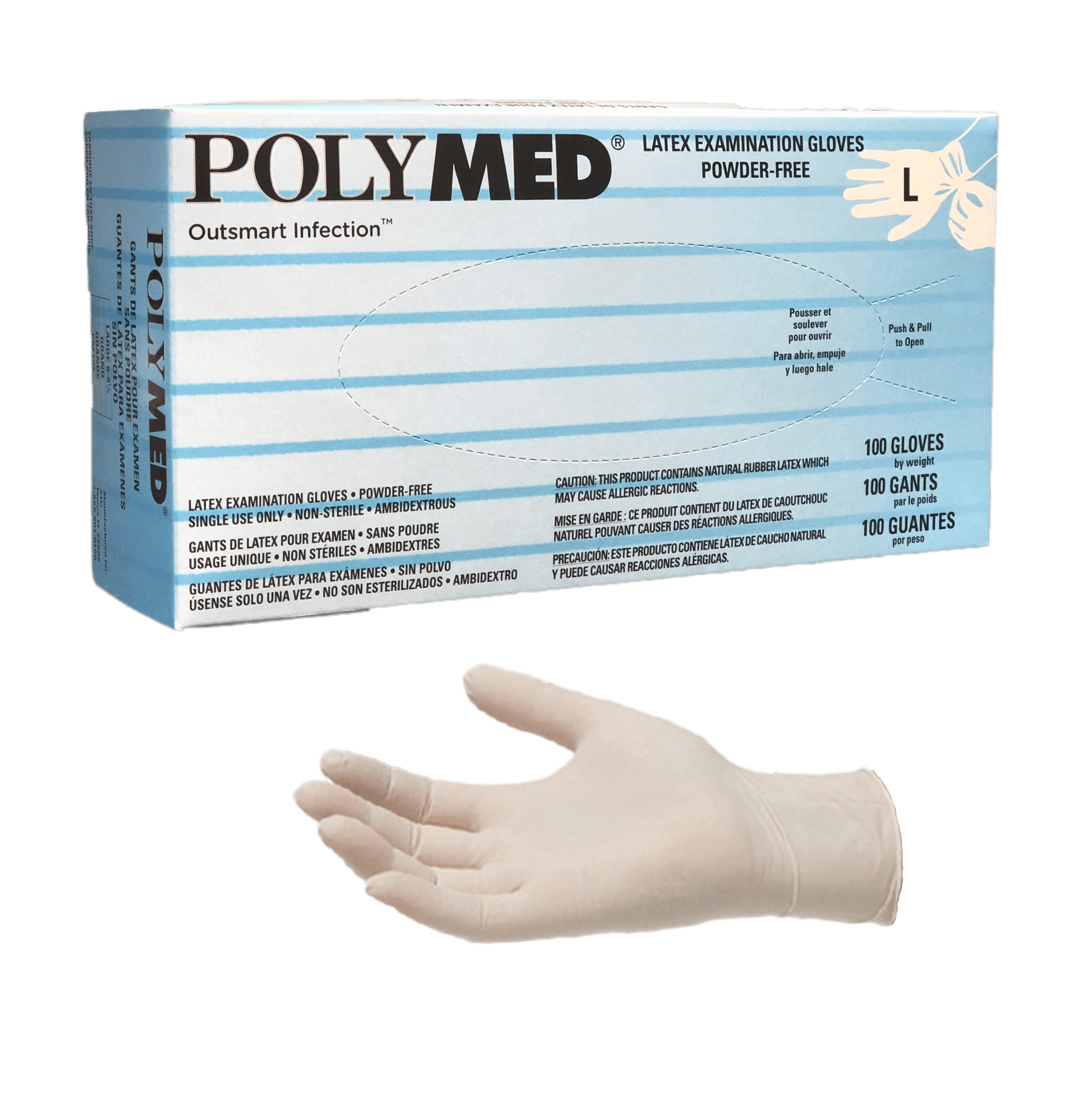 Sempermed - Polymed Latex PF Gloves 100/Bx XS thumbnail 8