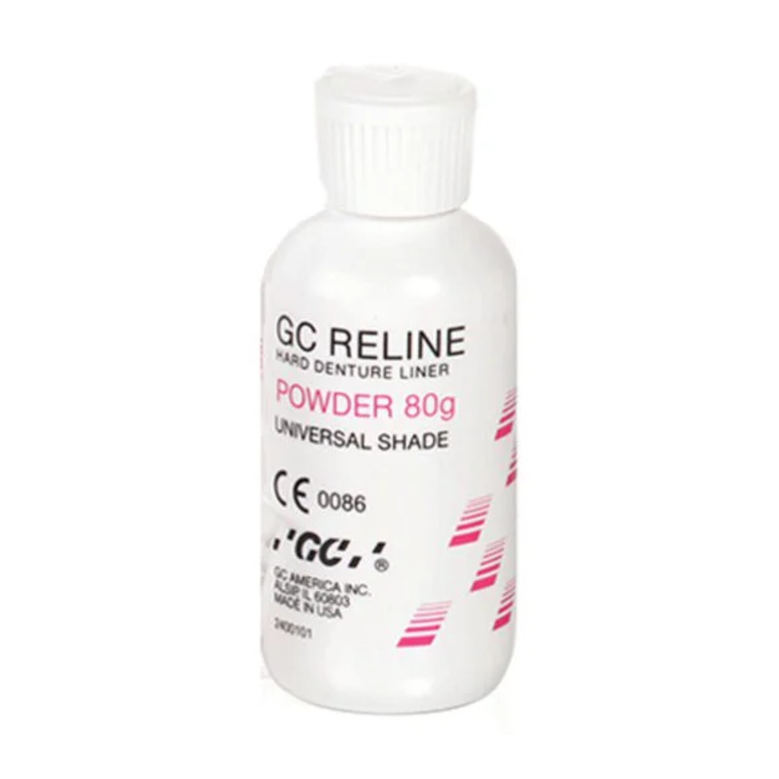 GC Reline Chairside Hard Denture Liner, Powder Refill, 80 g, 1/Pk, 346002 product image