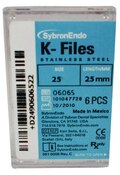 SybronEndo K-Files SS 25mm #25 6/Bx