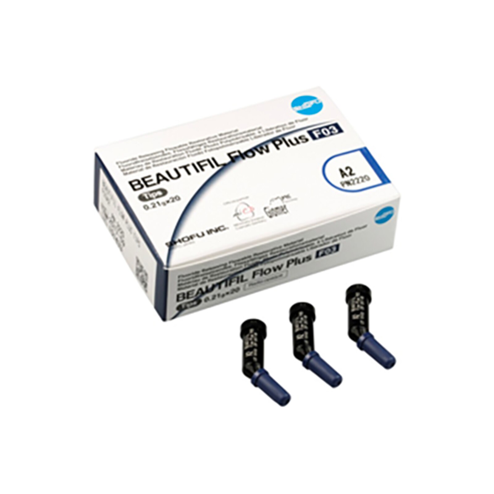 Beautifil Flow Plus Hybrid Composite, Light-Cure, Tips Refill, F03, 0.21 g, A2, 20/Pk, 2220 thumbnail 6