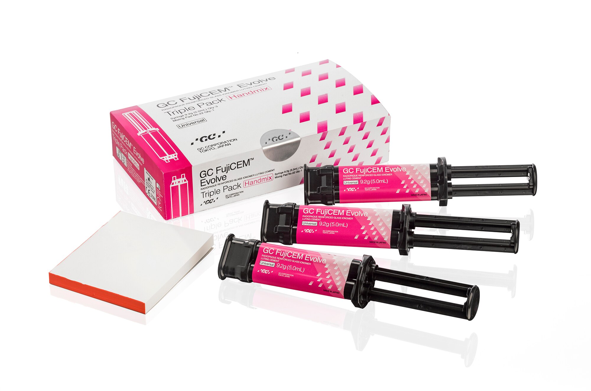 GC FujiCEM Evolve Resin Glass Ionomer Handmix Cement White Trpl Pk Rfl 3/Pk thumbnail 9