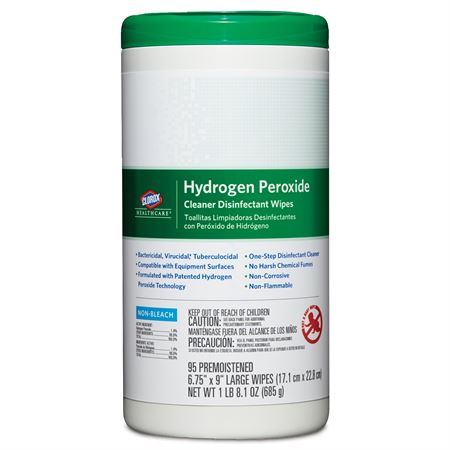 Clorox Hydrogen Peroxide Wipes 6.75"x9"   95/Can 30824 thumbnail 20