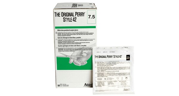 ENCORE Perry Style 42 PF Latex Surgical Gloves 6 Natural 50Pr/Bx product image