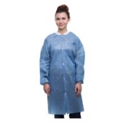 Easy-Breathe Lab Coat Ceil Blue Large 10/Pk