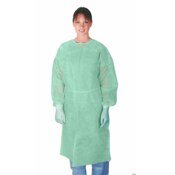 The Essentials Isolation Gowns Knit Cuff 50/Pk Green