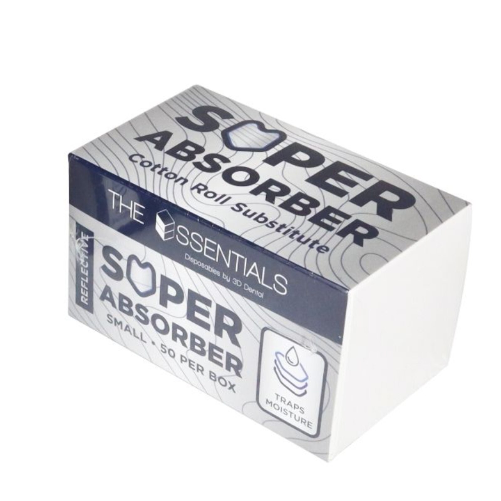 Essentials Cotton roll substitute Super Absorber Reflective Small Box of 50 - Essentials Cotton roll substitute Super Absorber Reflective Small Box of 50 - Image 1