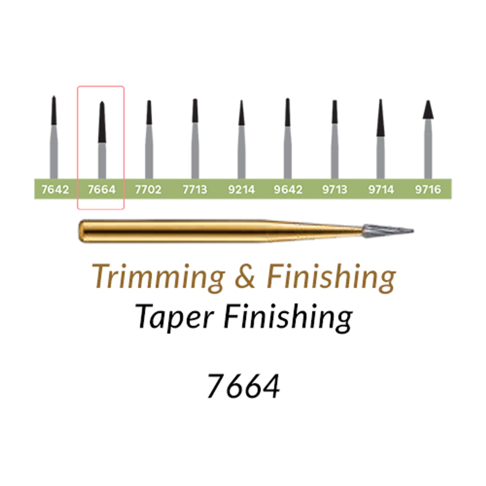 Trimming & Finishing Carbide Burs FG 7664 10/Pk product image