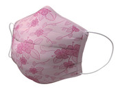 BeeSure Earloop Masks Hibiscus Floral Pink 50/Bx ASTM 3