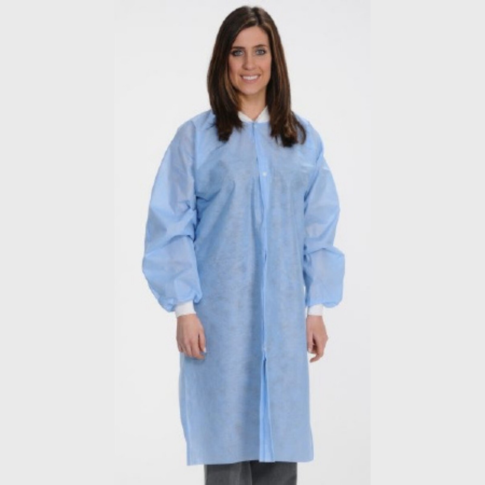 Easy-Breathe Lab Coat Medical Blue X-Large 10/Pk - Easy-Breathe Lab Coat Medical Blue X-Large 10/Pk - Image 1