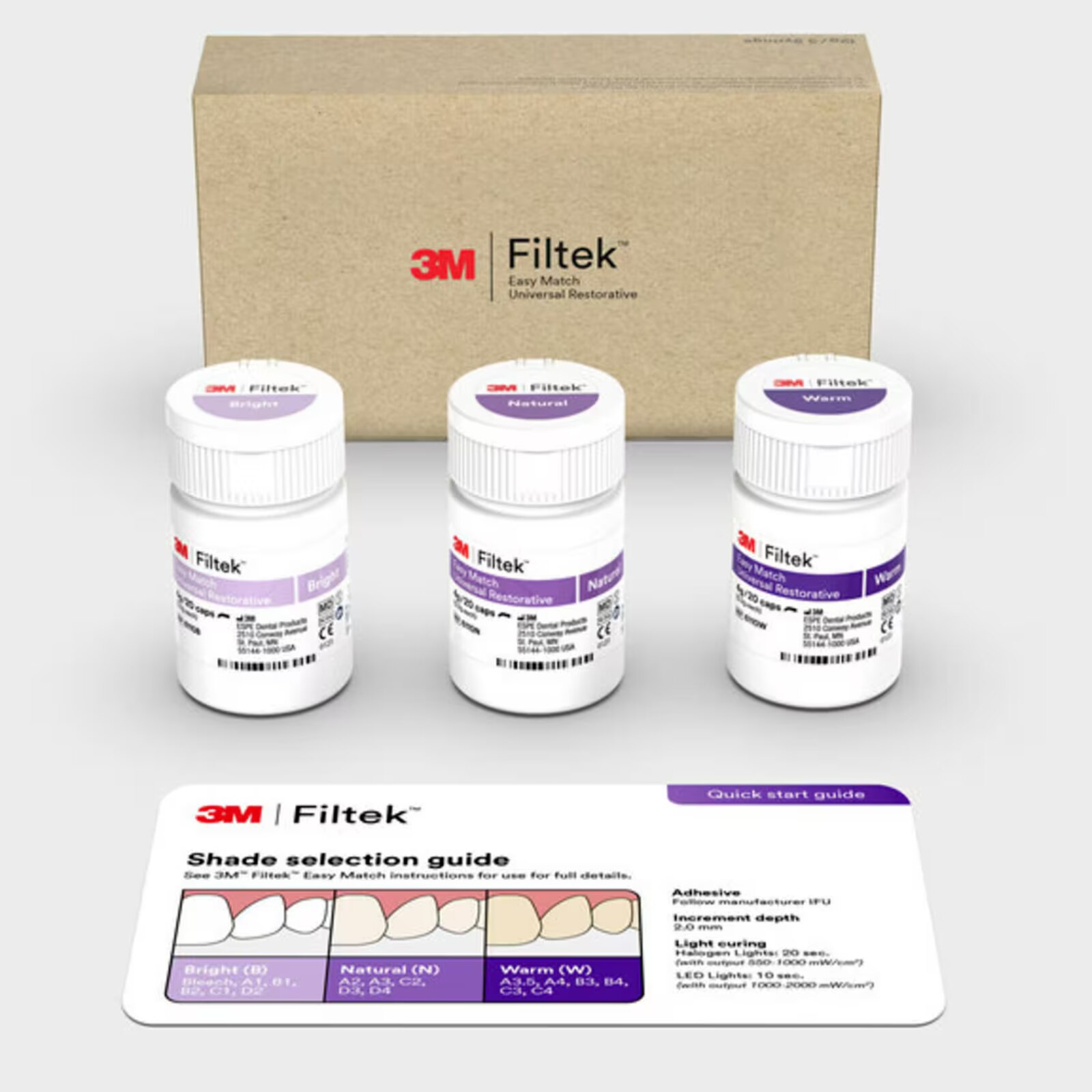 3M Filtek Easy Match Universal Composite Astd - Bright Warm Nat Cap Intr Kt Ea thumbnail 17