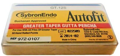 Autofit Hand Rolled Gutta Percha Points 50/Pk product image