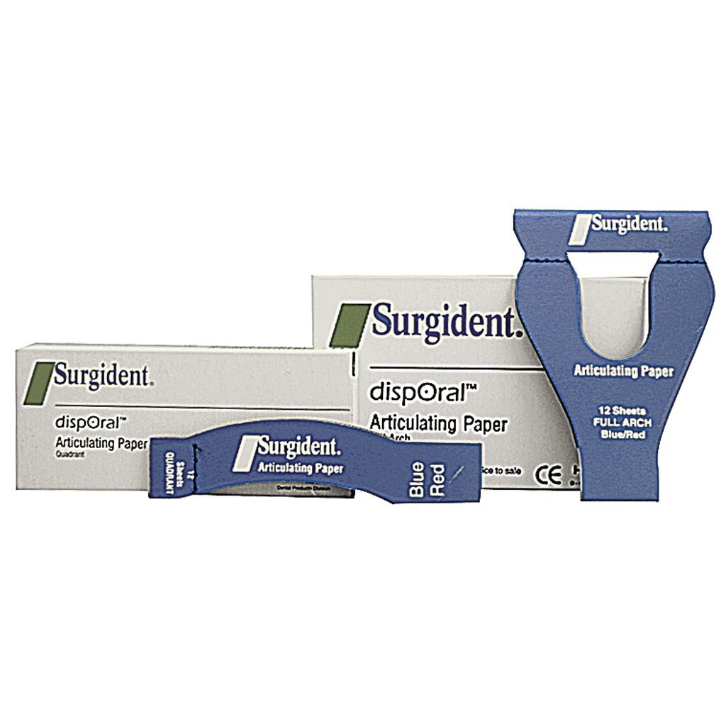 Surgident Articulating Paper Strip, Curved, 72 microns, Red/Blue, 12 Books/Box, 50099121 thumbnail 15