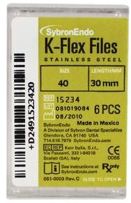K-Flex Stainless Steel File, 30 mm, # 40, Black, 6/Pk, 15234 thumbnail 6