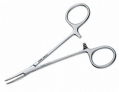 Hemostat, Curved, Stainless Steel, 4-3/4", 1/Pk, 9065127 thumbnail 5