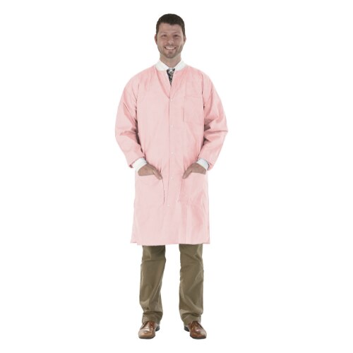 SafeWear Disposable High Performance Lab Coat, Large, Pretty Pink, 12/Pk, 8108-C thumbnail 6