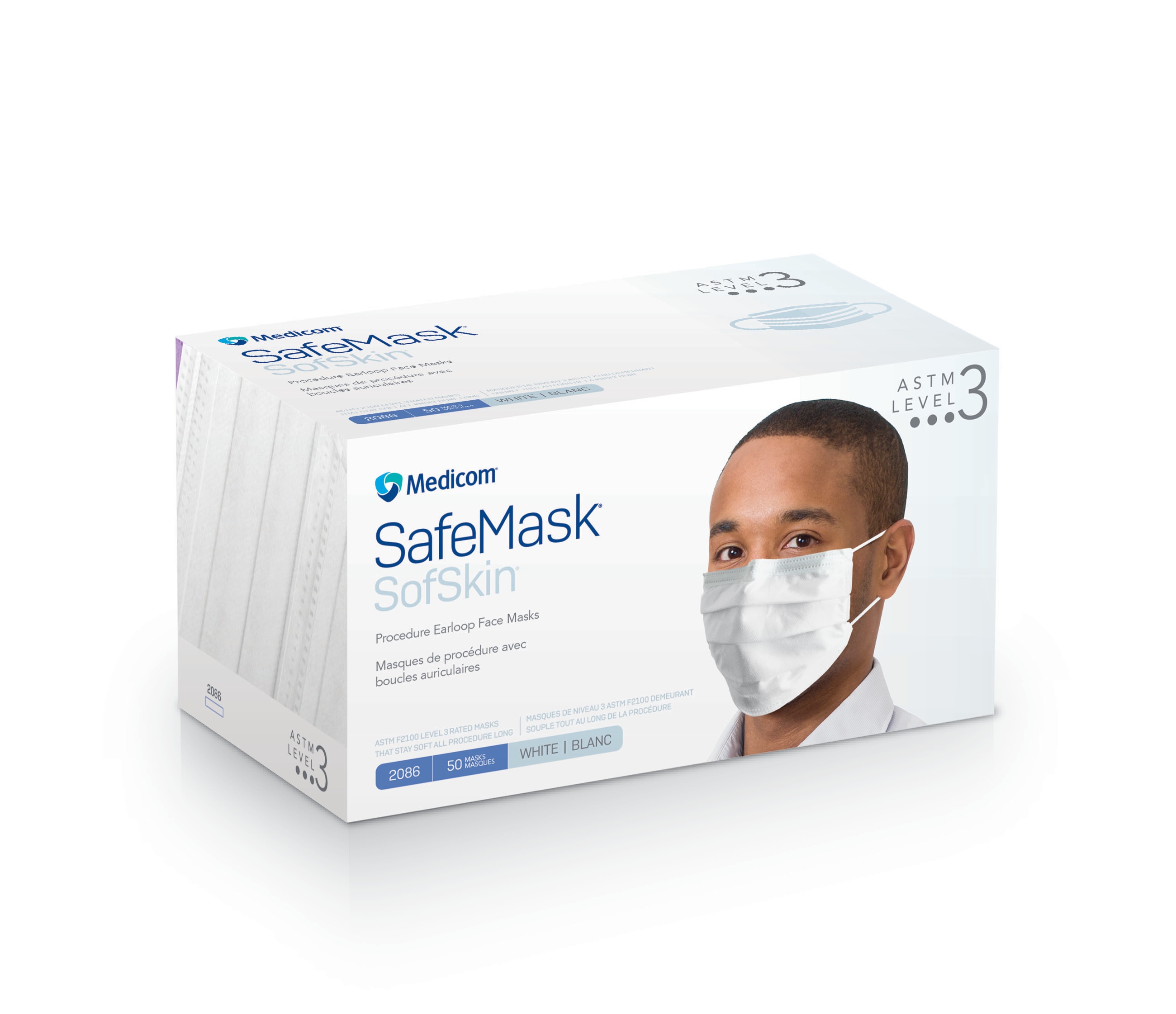 SafeMask SofSkin Level-3 Masks 50/Bx White, 2086 thumbnail 10