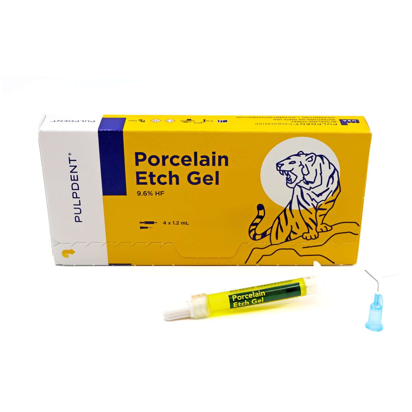 Porcelain Etch Gel, 9.6% Hydroflouric Acid, Syringe Refill, 3 ml, Yellow, 1/Pk, PEG-3 thumbnail 9