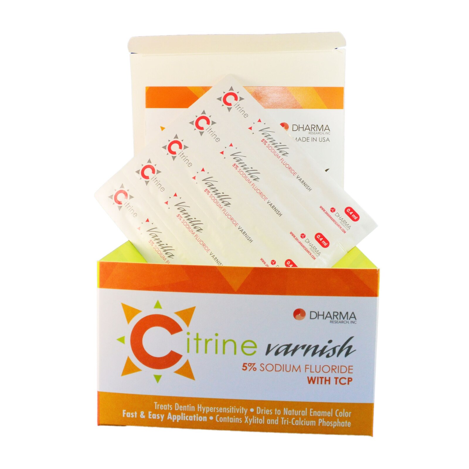 CITRINE 5% Fluoride Varnish 50 x 0.4mL Vanilla Cake product image