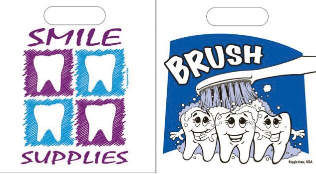Brush Patient Bags, Small, White, 7.5" x 9", 250/Pk, TY520 product image