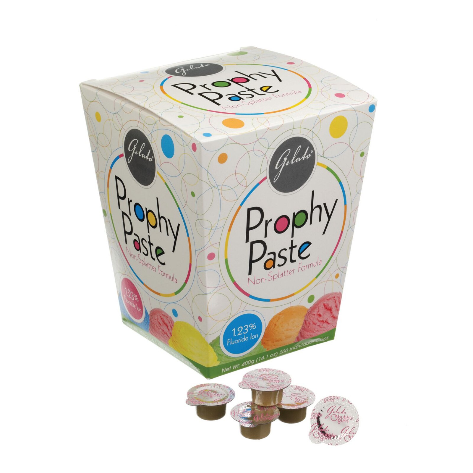 Gelato Prophy Paste Cups, Fine, Bubblegum, 200/Box, 24-02877 thumbnail 3