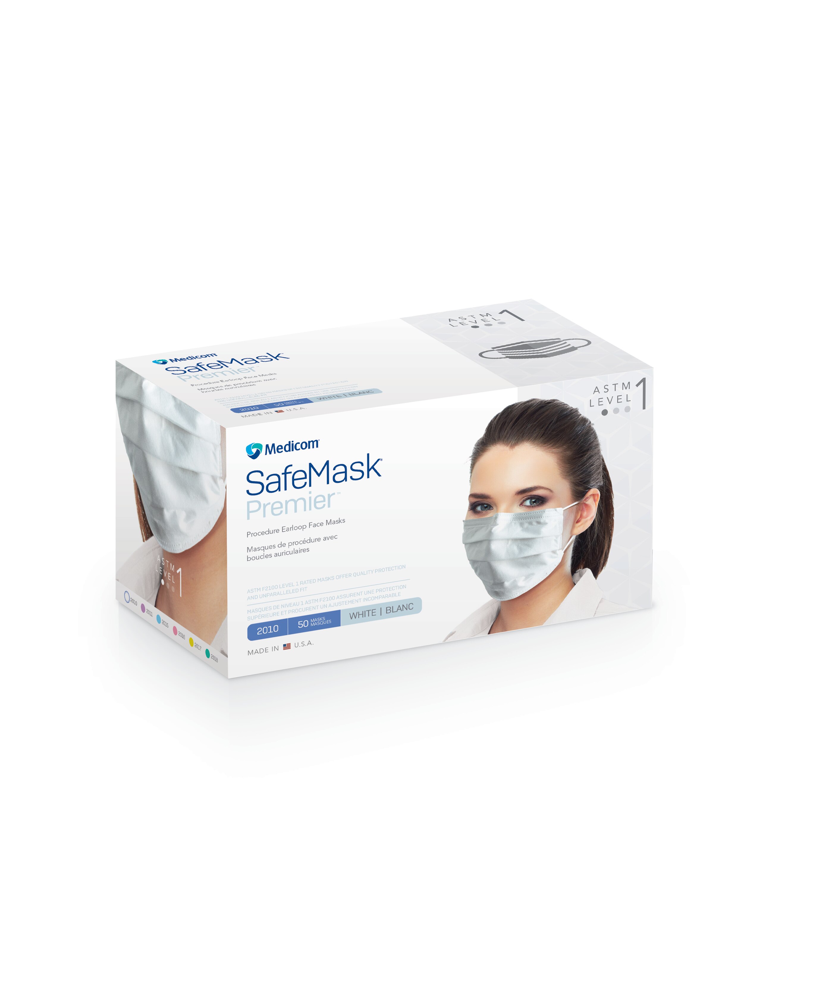 Safe-Mask Earloop White 50/Bx ASTM 1 product image