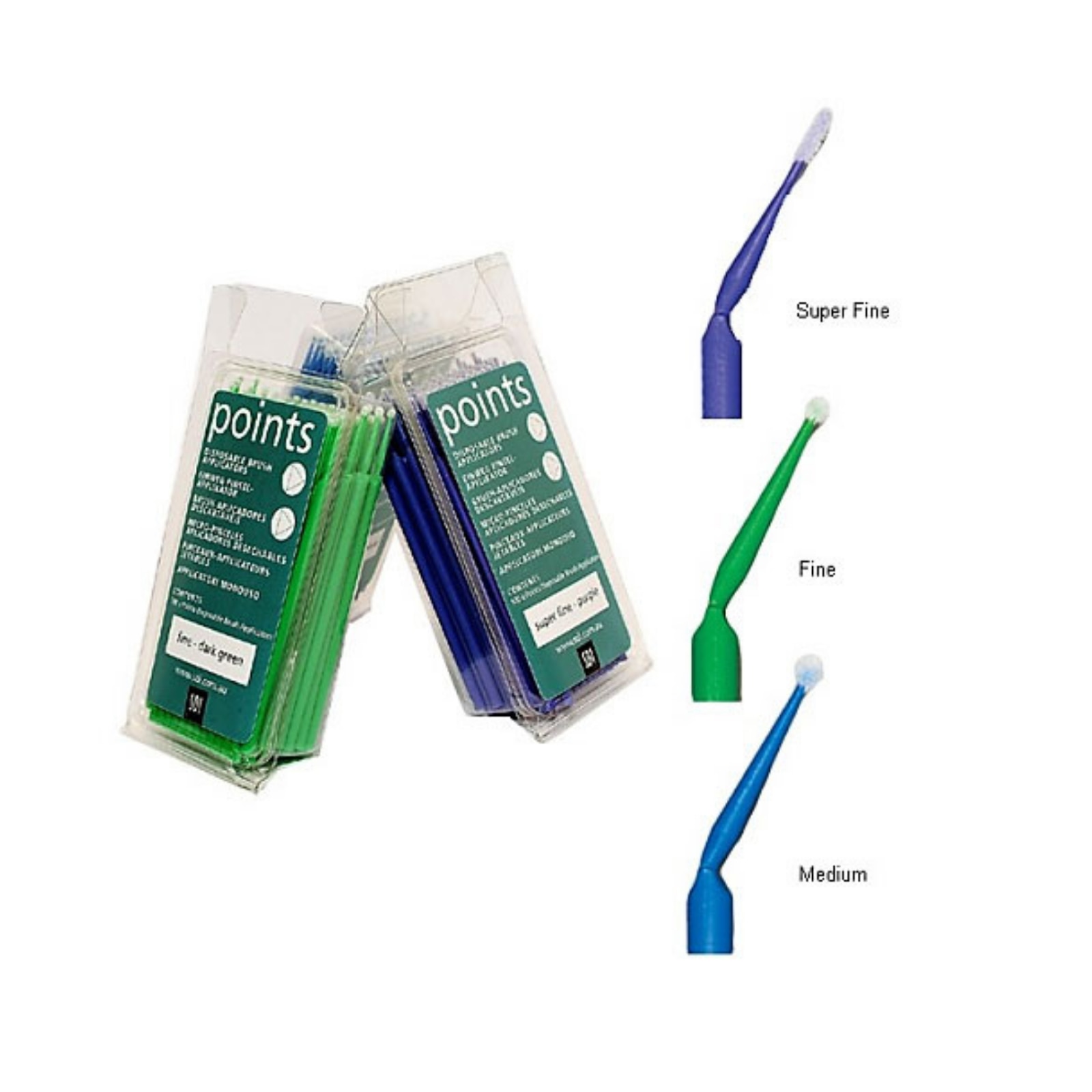 Points Disposable Brush Applicators, Assorted, 400/Pk, 8100123 thumbnail 8