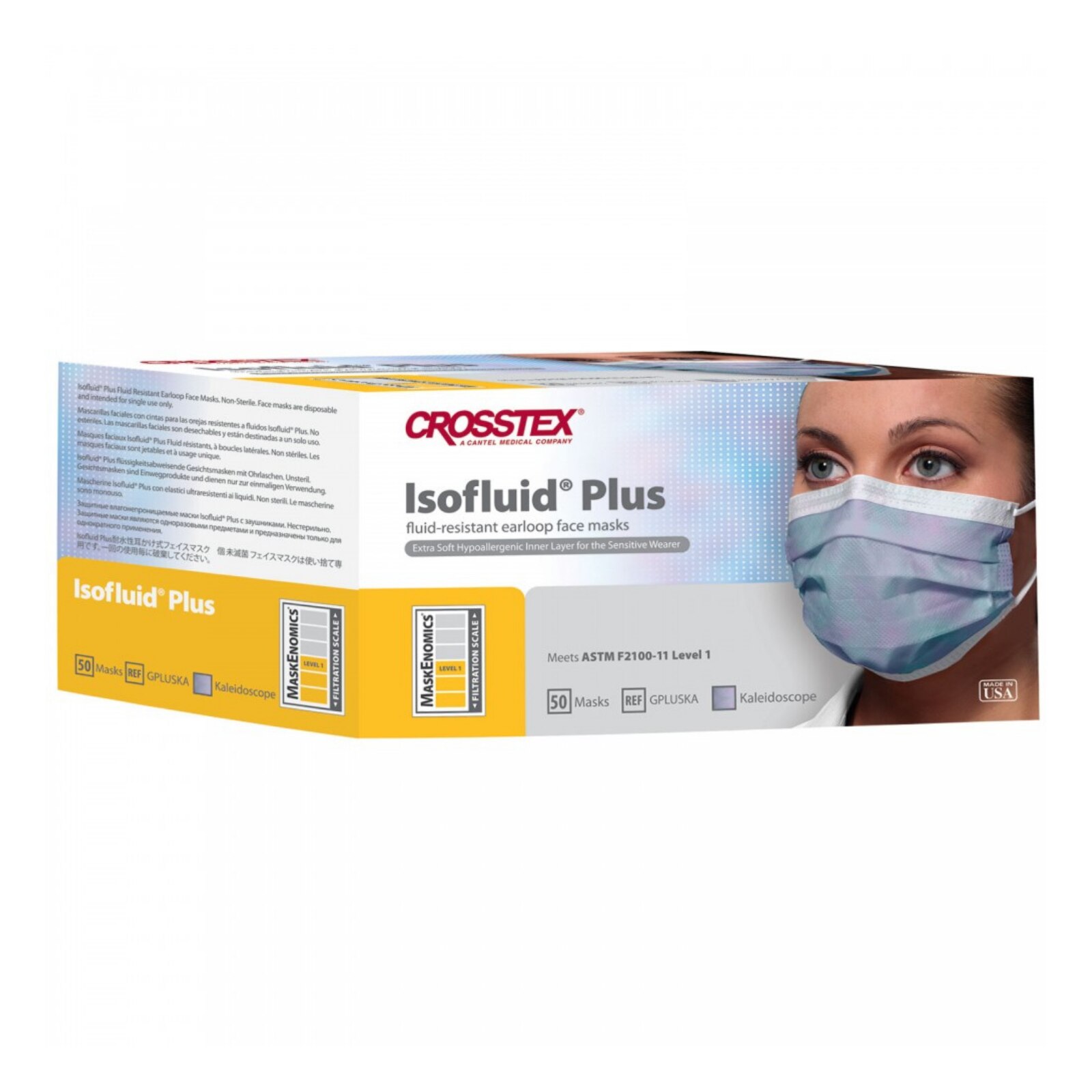 Isofluid Plus Procedure Mask ASTM Level 1 Anti-Fog Kaleidoscope Adult 50/Bx thumbnail 9