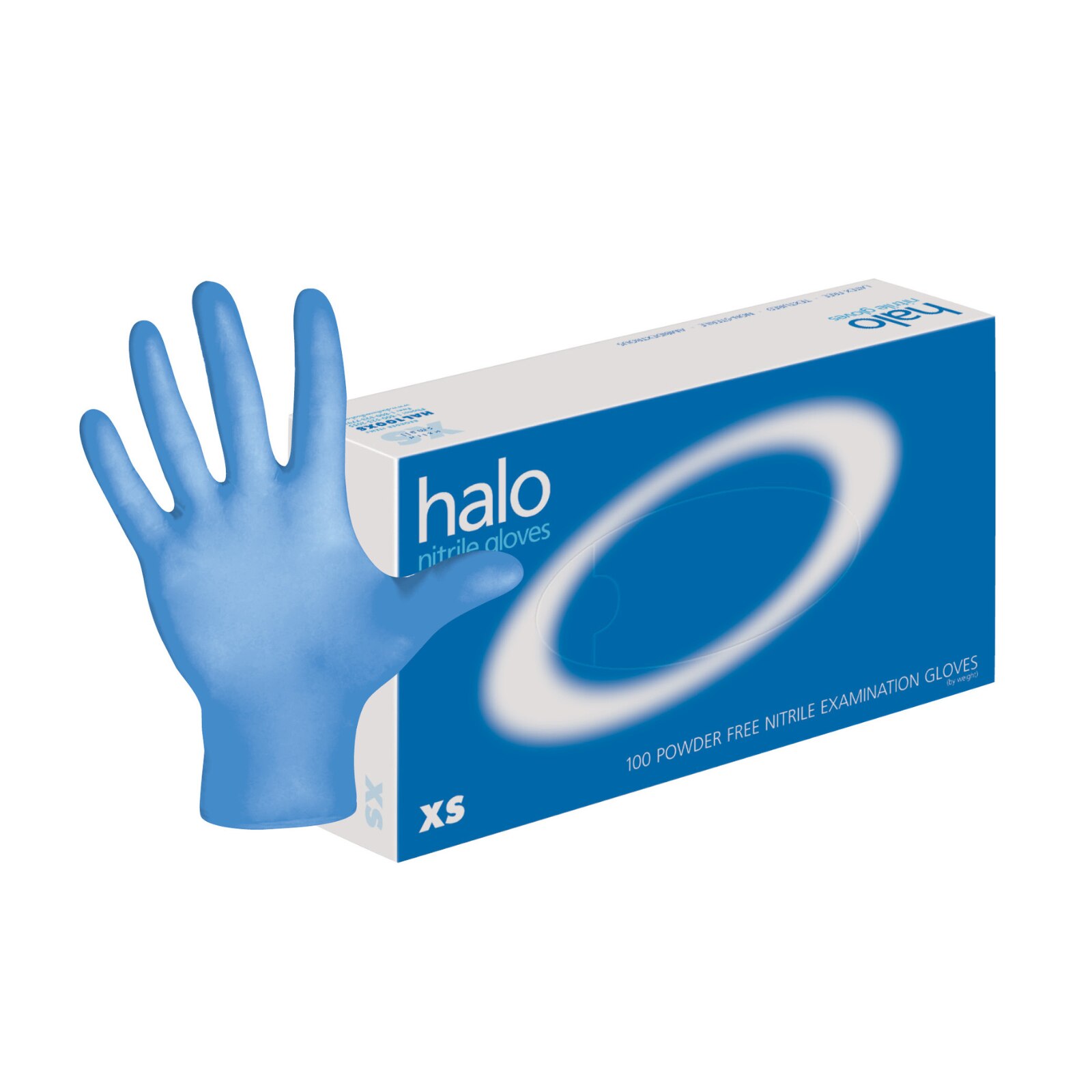 Halo Nitrile Exam Gloves Large Dark Blue Non-Sterile thumbnail 9