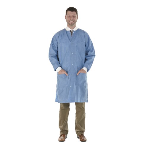 SafeWear Hi-Perform Lab Coat Deep Blue 2XL 12/Pk, 8107-E thumbnail 11