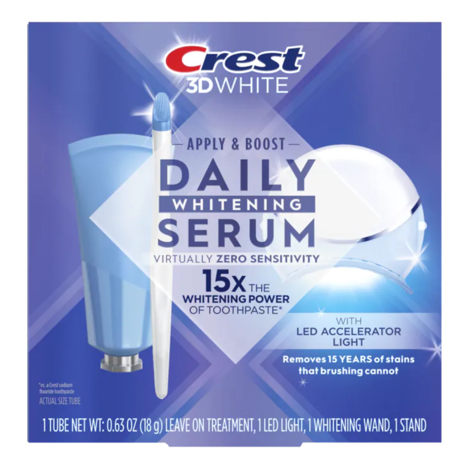 Crest 3D White At Home Whitening Serum Kit Hydrogen Peroxide 3/Ca product image