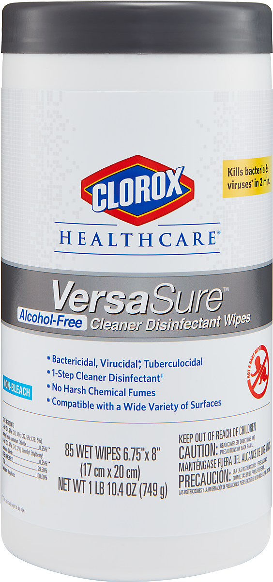 Clorox Versasure Alcohol Free Surface Wipes 6.75" x 8" 85/Can 31757 thumbnail 24