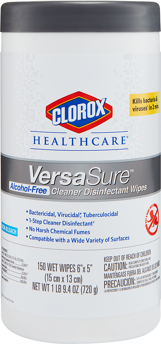 Clorox Versasure Alcohol Free Surface Wipes 6" x 5",  150/Can 31758 product image