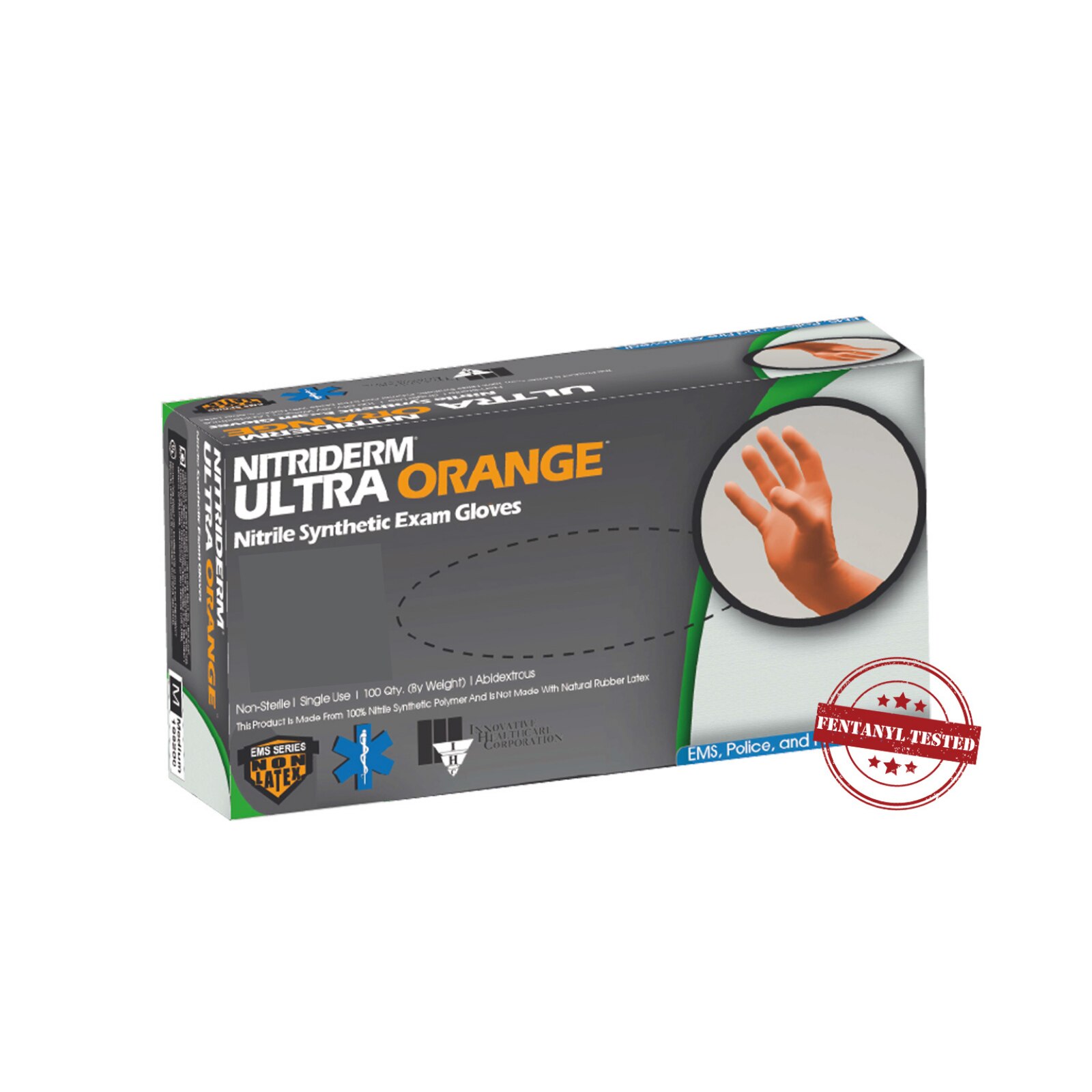 NitriDerm Ultra Orange Nitrile Gloves 100/Box X-Large product image