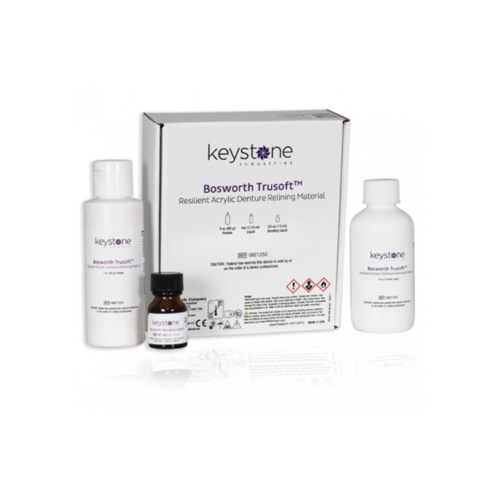 Trusoft Resilient Denture Liquid, 4 oz, 1/Pk, 921252 - Trusoft Resilient Denture Liquid, 4 oz, 1/Pk, 921252 - Image 1