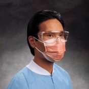 Fluidshield Earloop Procedure Masks Orange 40/Bx ASTM 3