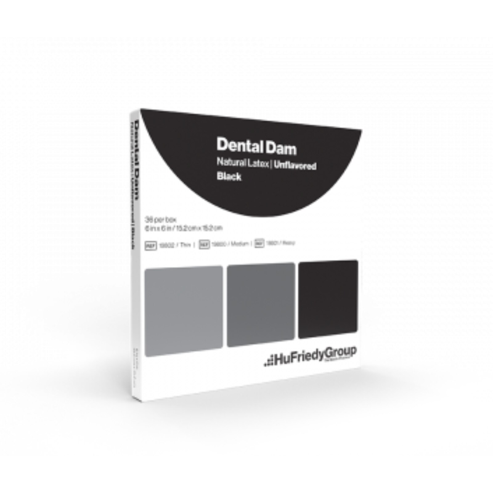 Latex Rubber Dam 6 in x 6 in Thin Gauge Black 36/Bx thumbnail 5