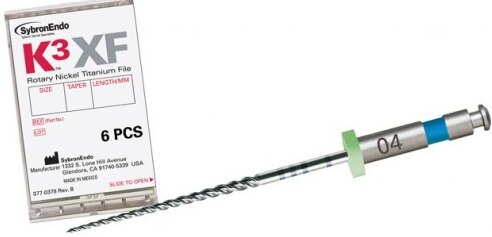 K3XF Rotary File 30 mm Size 60 Nickel Titanium Blue 0.04 6/Pk thumbnail 4